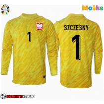 Moške Nogometnih dresov Poljska Wojciech Szczesny #1 Vratar Domači EP 2024 Dolgi rokavi